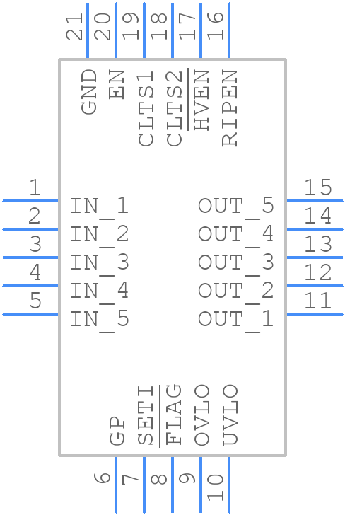 MAX14691ATP+T - Analog Devices - PCB symbol