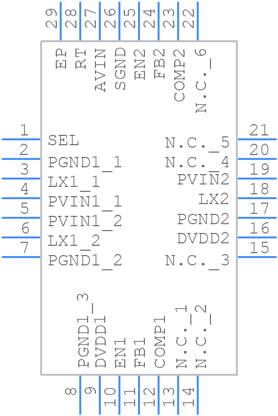 MAX15021ATI/V+ - Analog Devices - PCB symbol