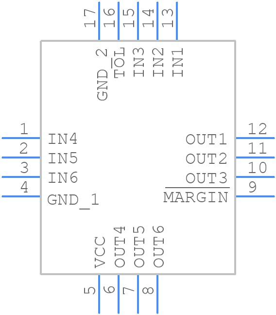 MAX16003ETE+T - Analog Devices - PCB symbol