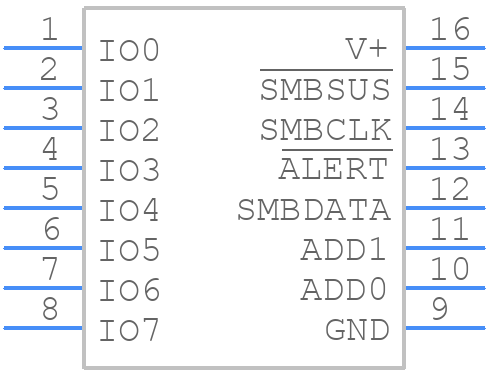MAX1609EEE+T - Analog Devices - PCB symbol