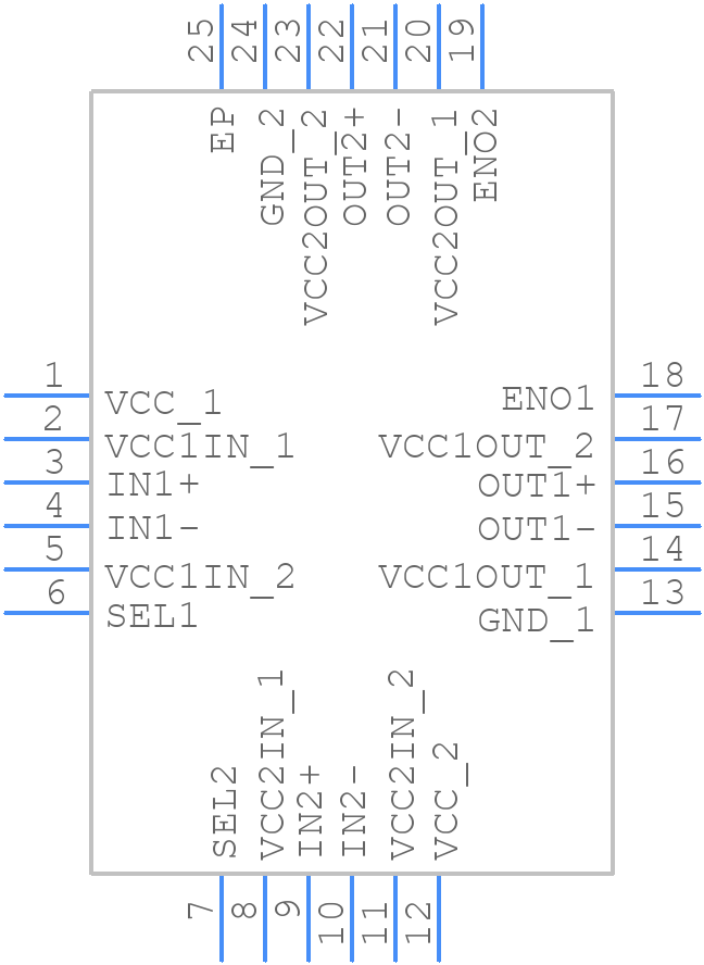 MAX3841ETG+ - Analog Devices - PCB symbol