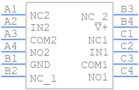 MAX4684EBC+ - Analog Devices - PCB symbol