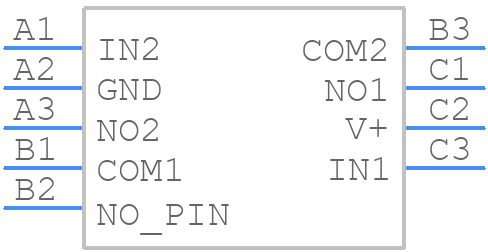 MAX4721EBL+ - Analog Devices - PCB symbol