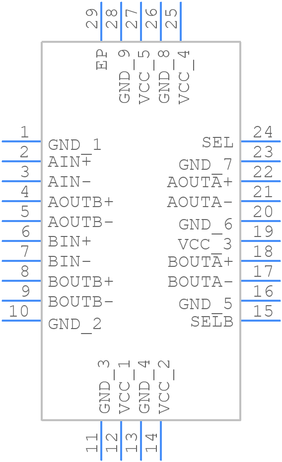 MAX4888CETI+T - Analog Devices - PCB symbol