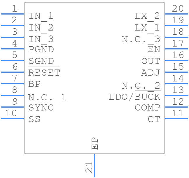 MAX5097AAUP+ - Analog Devices - PCB symbol