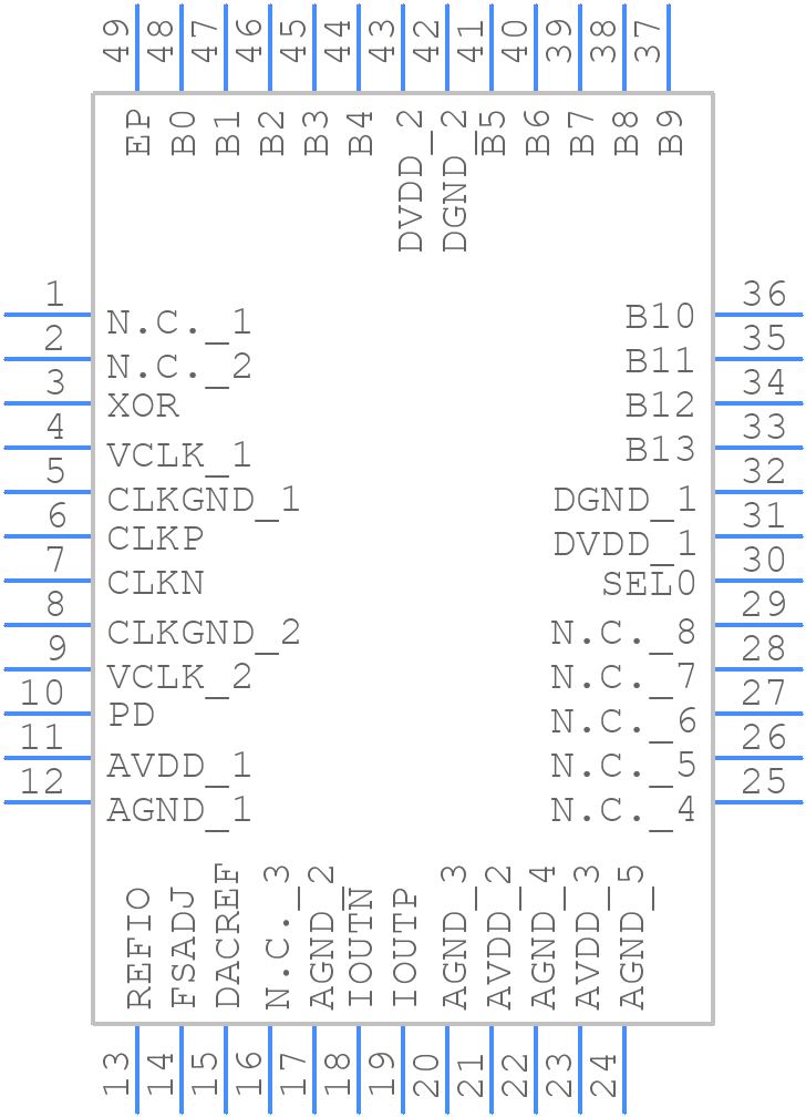 MAX5884EGM+D - Analog Devices - PCB symbol