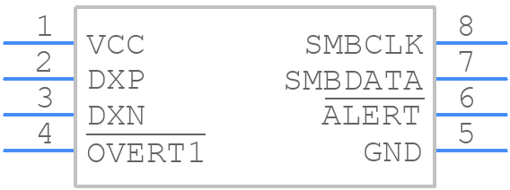 MAX6657MSA+T - Analog Devices - PCB symbol