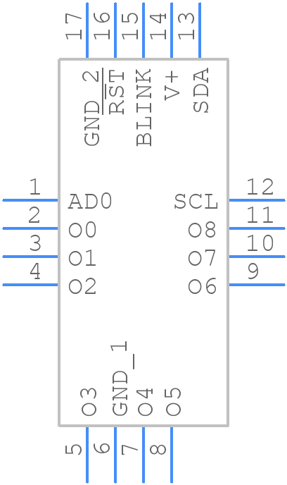 MAX6965ATE+ - Analog Devices - PCB symbol