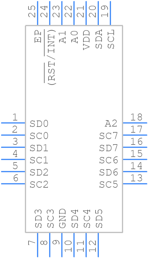 MAX7358ETG+T - Analog Devices - PCB symbol