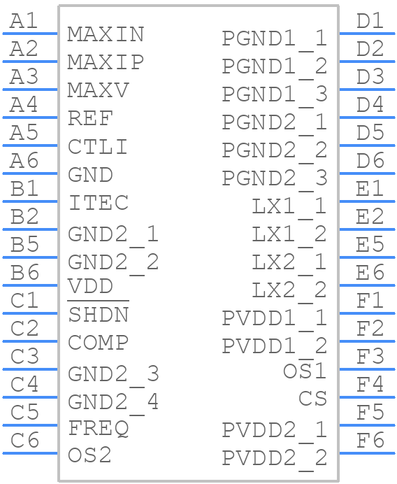 MAX8521EWX+ - Analog Devices - PCB symbol