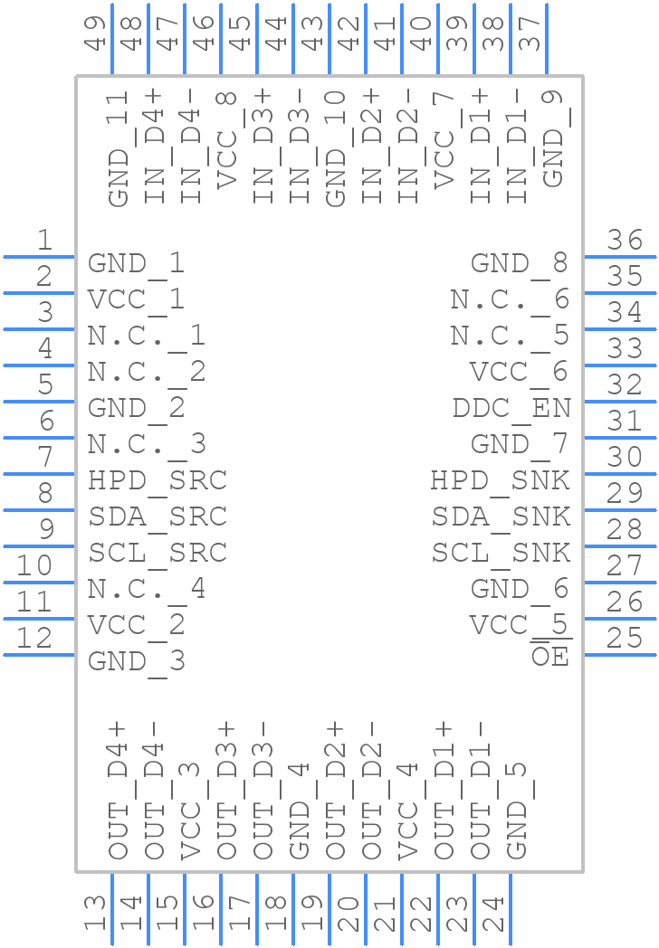 MAX9406ETM+T - Analog Devices - PCB symbol