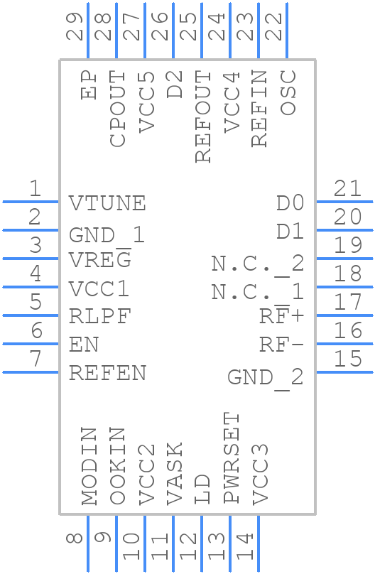 MAX2900ETI+ - Analog Devices - PCB symbol