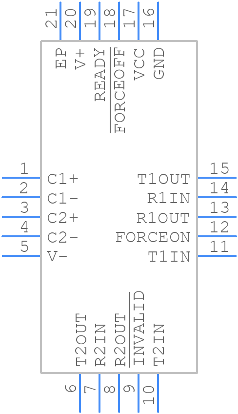 MAX3225ECTP+ - Analog Devices - PCB symbol