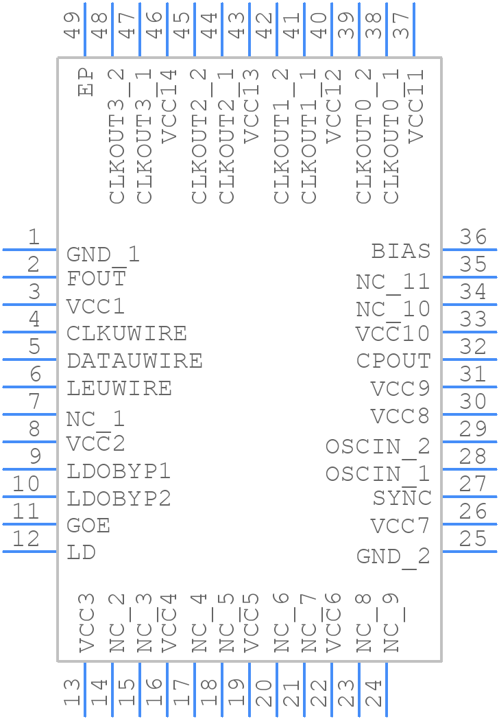 LMK03002CISQX/NOPB - Texas Instruments - PCB symbol