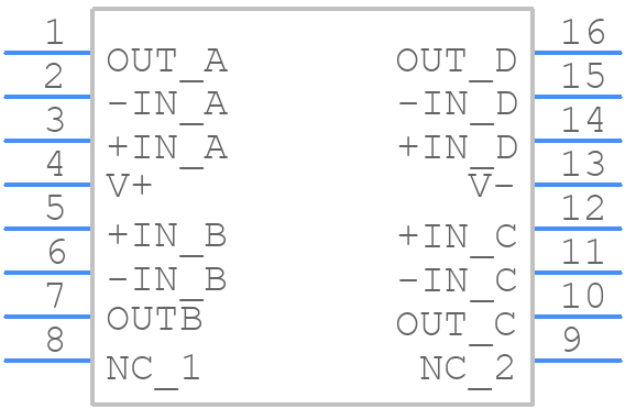 OPA4131UA/1K - Texas Instruments - PCB symbol