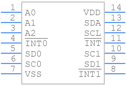 PCA9542APW,112 - NXP - PCB symbol