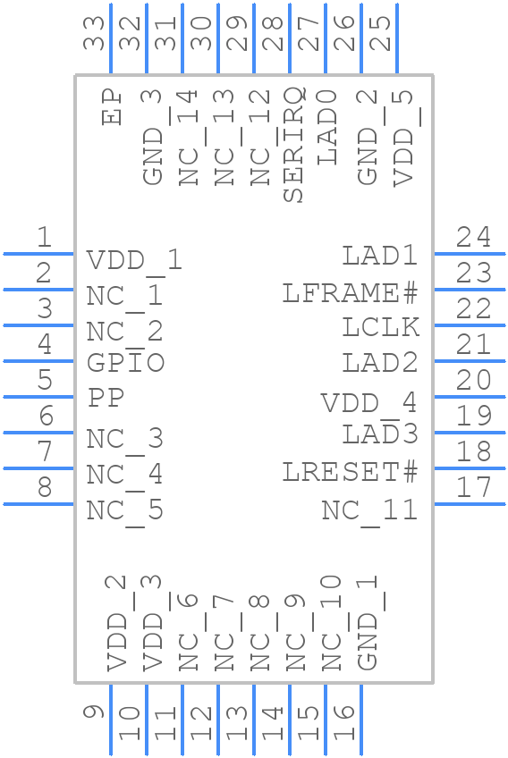 SLB9665VQ20FW563XUMA3 - Infineon - PCB symbol