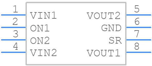 TPS22960DCNR/BKN - Texas Instruments - PCB symbol