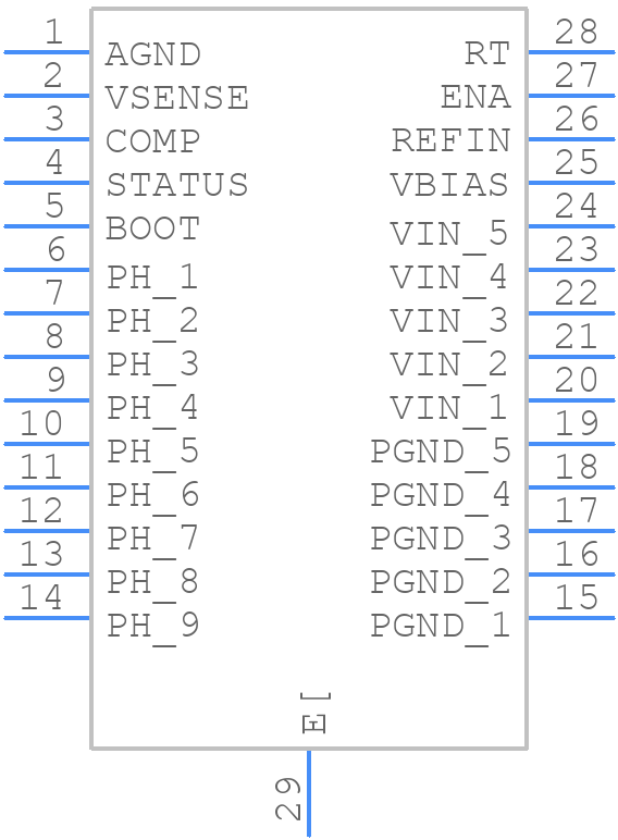 TPS54672PWPG4 - Texas Instruments - PCB symbol
