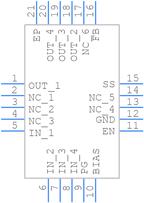 TPS74401RGWR/BKN - Texas Instruments - PCB symbol
