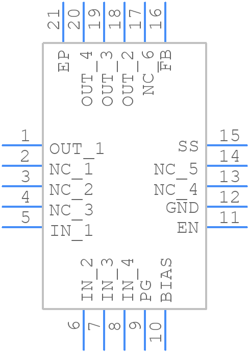 TPS74401RGWT/BKN - Texas Instruments - PCB symbol