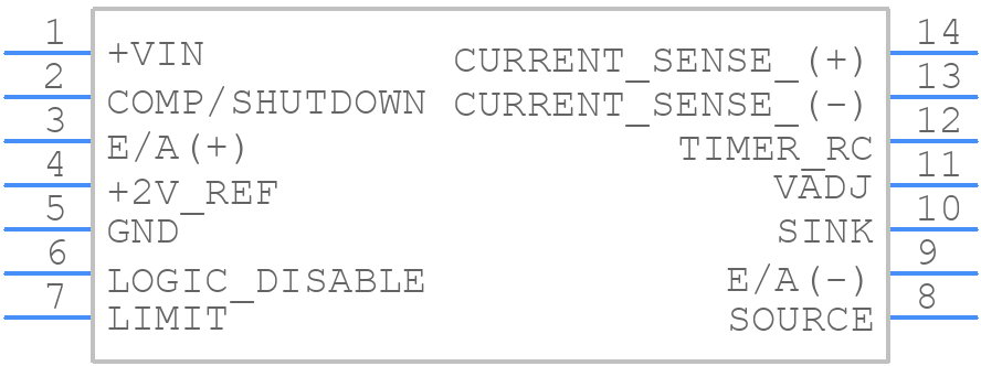 UC1832J - Texas Instruments - PCB symbol