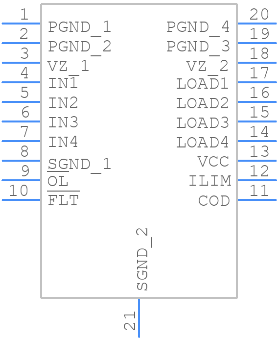 IPS4260L - STMicroelectronics - PCB symbol