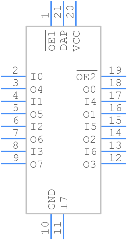 74LCX244BQX - onsemi - PCB symbol