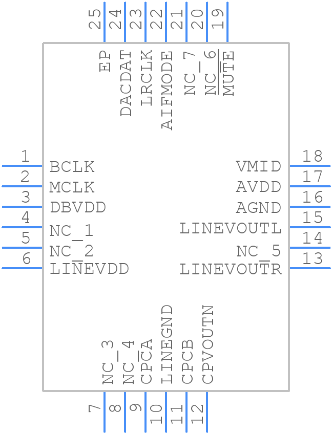 WM1824 - Cirrus Logic - PCB symbol