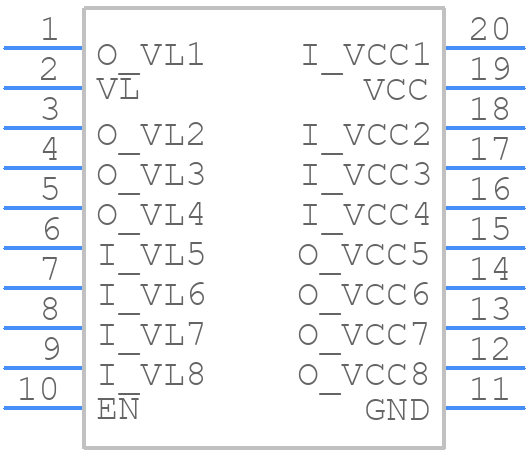 MAX3008EUP+T - Analog Devices - PCB symbol