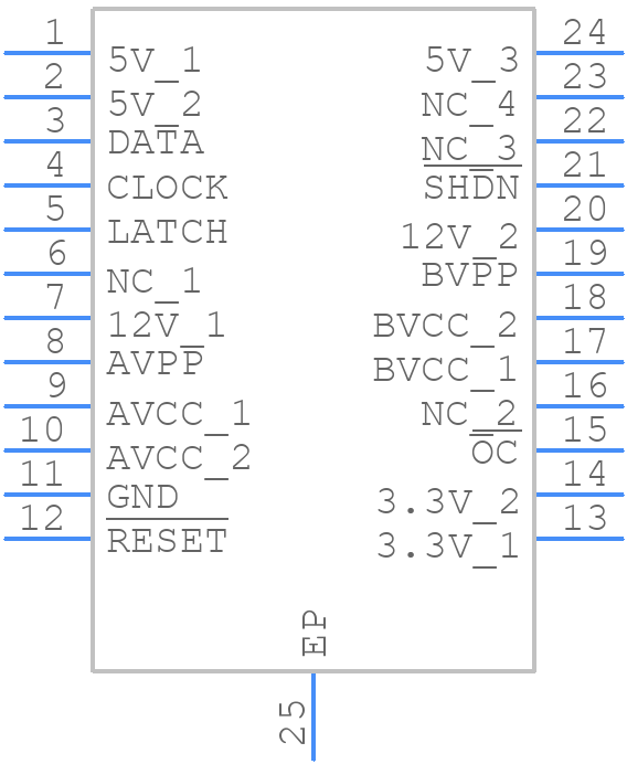 TPS2224APWPR - Texas Instruments - PCB symbol