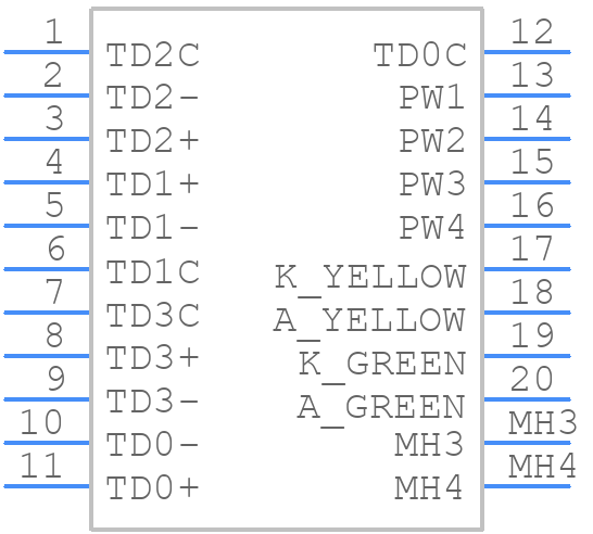 HFJT1-1GPE-L12RL - Halo Electronics - PCB symbol