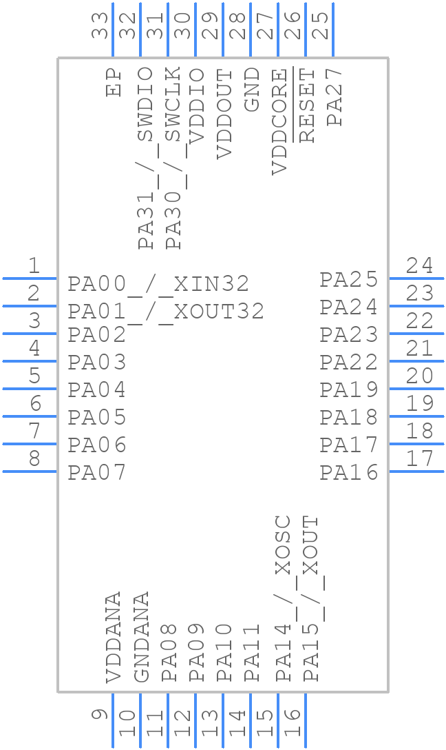 ATSAML11E15A-MFT - Microchip - PCB symbol