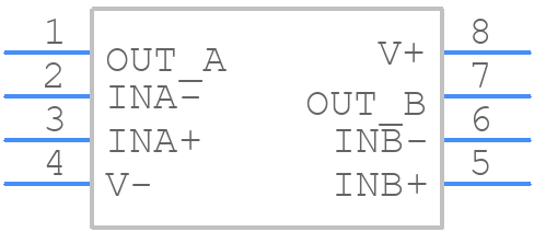 LMV772MAX/NOPB - Texas Instruments - PCB symbol