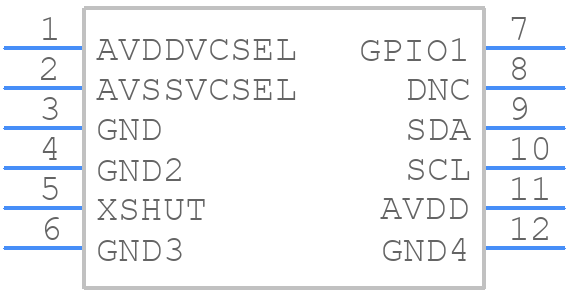 VL53L3CXV0DH/1 - STMicroelectronics - PCB symbol