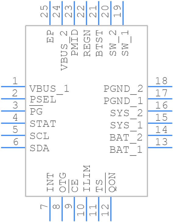 BQ24298RTWR - Texas Instruments - PCB symbol