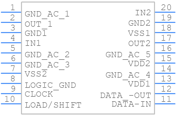 LM1972N - Texas Instruments - PCB symbol