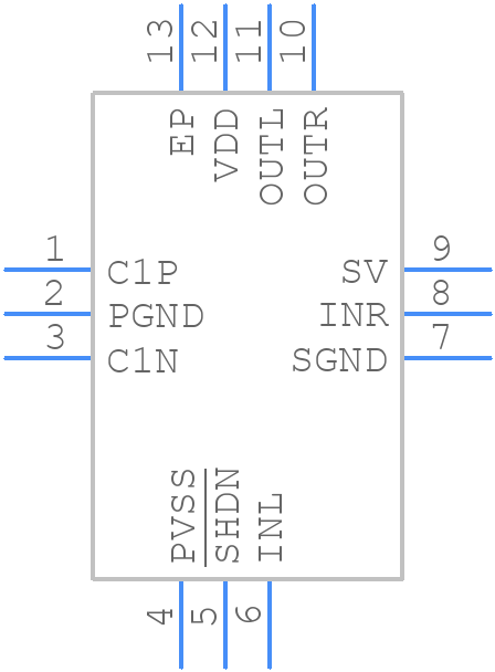 MAX9724AETC+T - Analog Devices - PCB symbol