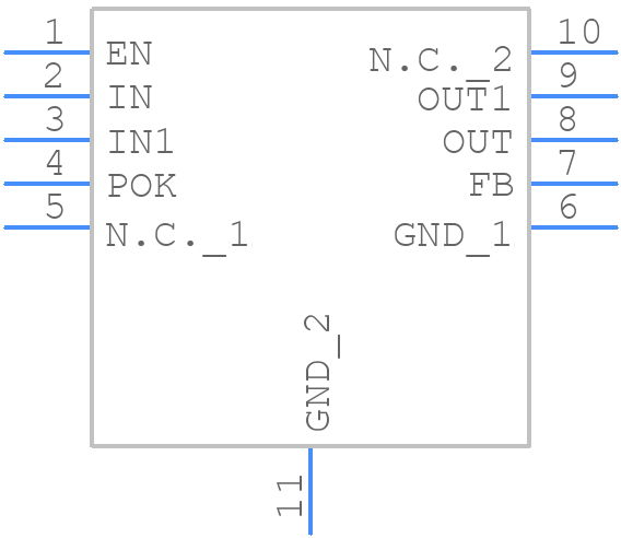 MAX8517EUB+ - Analog Devices - PCB symbol