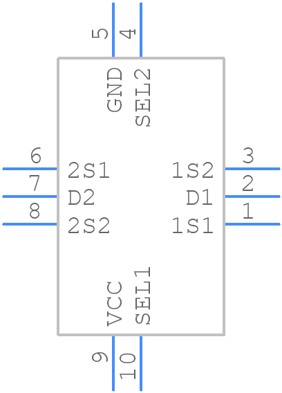 STG3682QTR - STMicroelectronics - PCB symbol