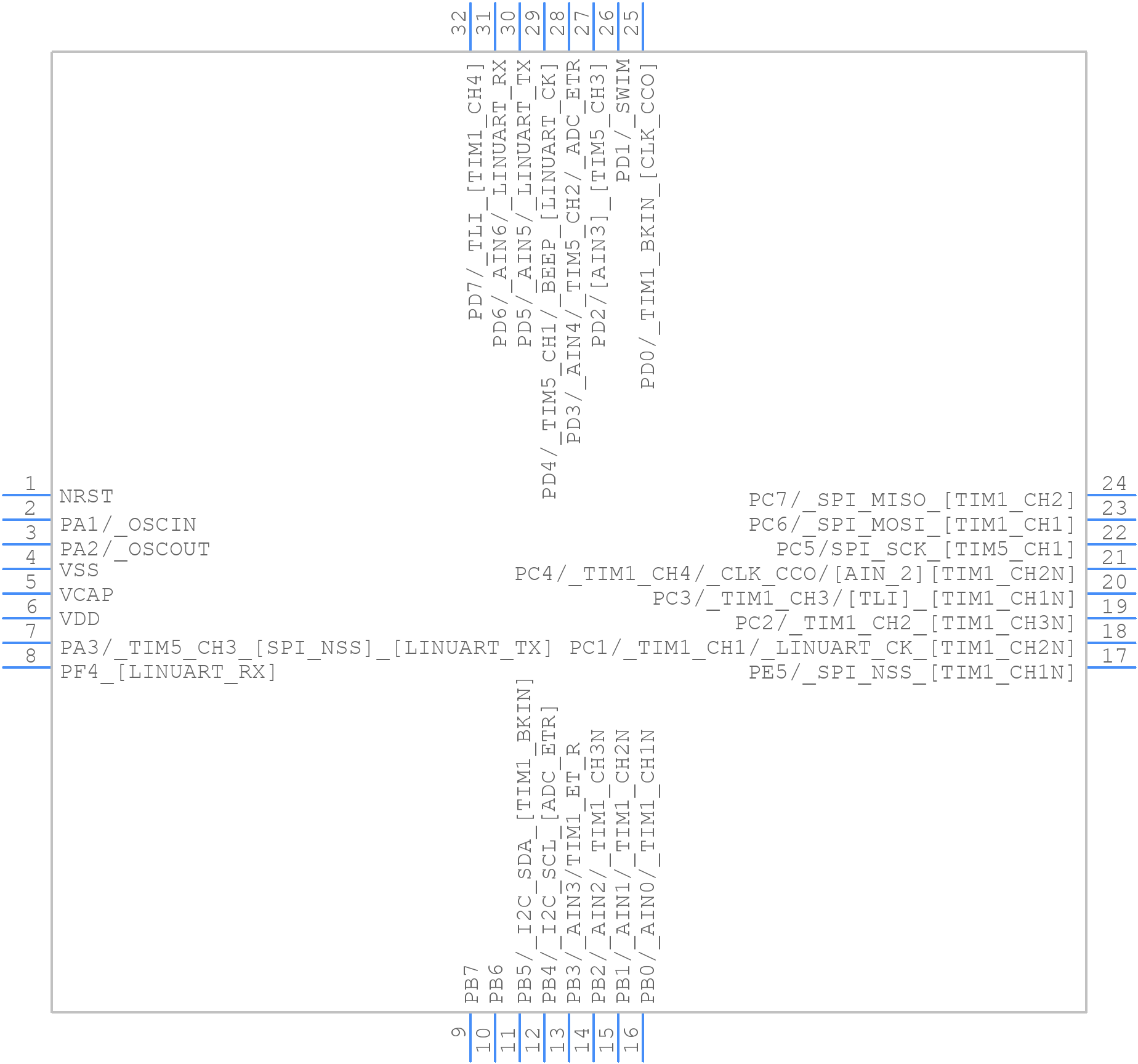 STM8AF6226TASSSY - STMicroelectronics - PCB symbol