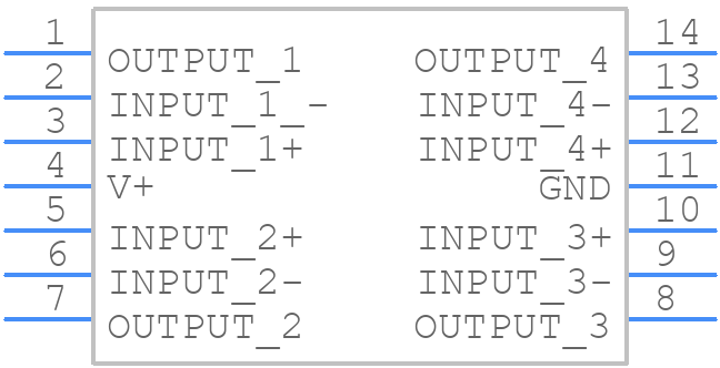 LM124J/883 - Texas Instruments - PCB symbol