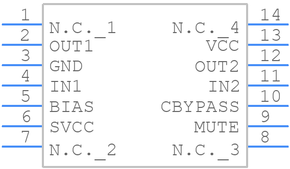 MAX4298ESD+ - Analog Devices - PCB symbol
