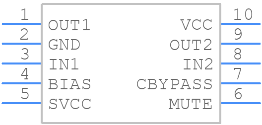 MAX4298EUB+T - Analog Devices - PCB symbol