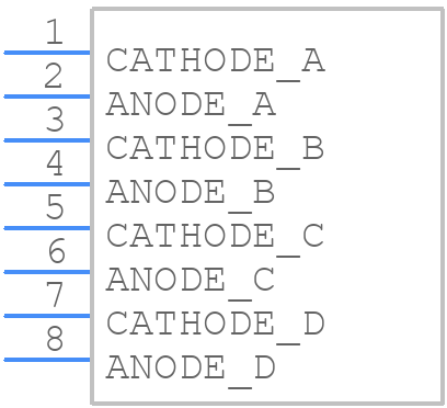 HLMP-2550-FG000 - Avago Technologies - PCB symbol