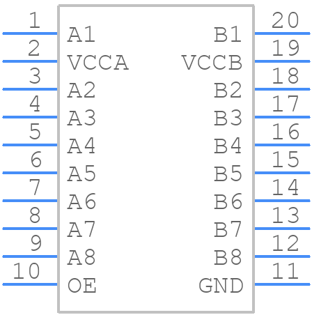 TXB0108EPWR - Texas Instruments - PCB symbol