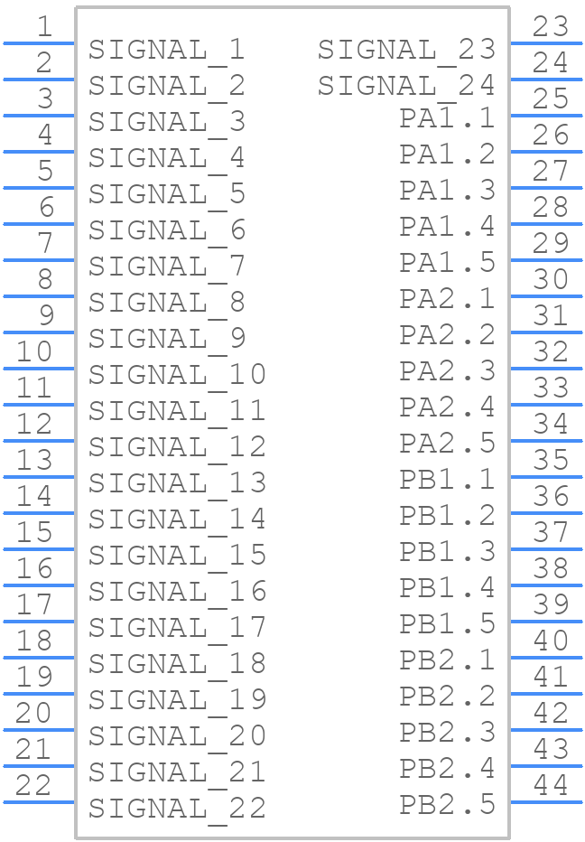 0459844343 - Molex - PCB symbol