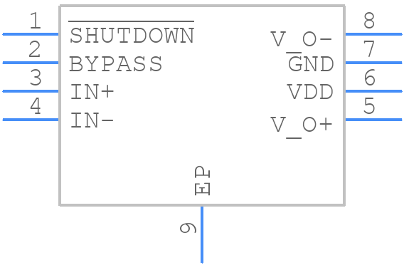 TPA6211TDGNRQ1 - Texas Instruments - PCB symbol