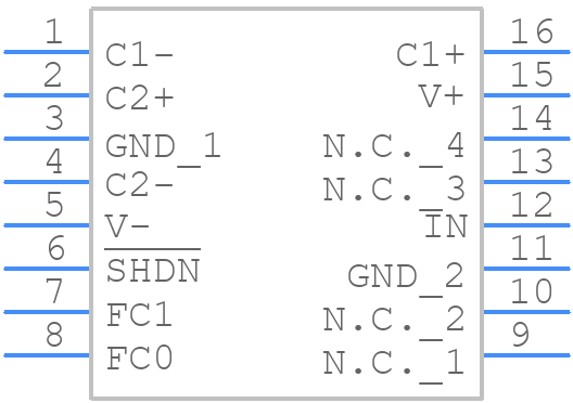 MAX864EEE+ - Analog Devices - PCB symbol
