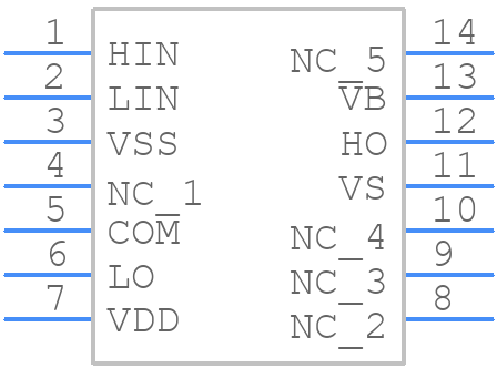 FAN7390AMX1 - onsemi - PCB symbol